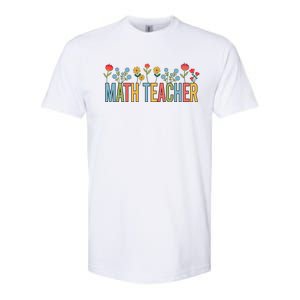 Math Teacher Retro Wildflowers Back To School Meaningful Gift Softstyle CVC T-Shirt