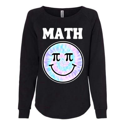 Math Teacher Retro Smile Face Gift Womens California Wash Sweatshirt