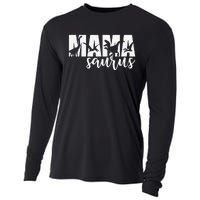 MamaSaurus T Rex Dinosaur Funny Mama Saurus Mother's Day Cooling Performance Long Sleeve Crew