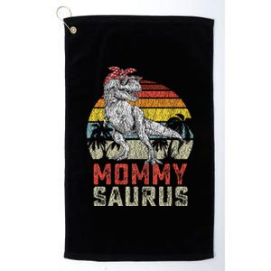 Mommysaurus T Rex Dinosaur Mommy Saurus Family Matching Platinum Collection Golf Towel