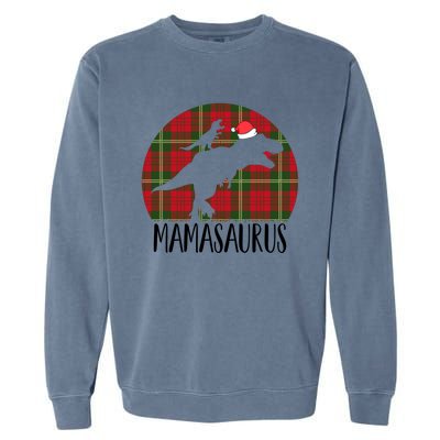 Mamasaurus T Rex Matching Family Christmas Dinosaur Mom Gift Garment-Dyed Sweatshirt