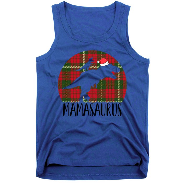 Mamasaurus T Rex Matching Family Christmas Dinosaur Mom Gift Tank Top