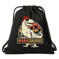 Mamasaurus T rex dinosaur Funny Mother's Day Gifts Mom Mommy Drawstring Bag