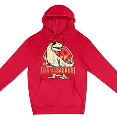 Mamasaurus T rex dinosaur Funny Mother's Day Gifts Mom Mommy Premium Pullover Hoodie