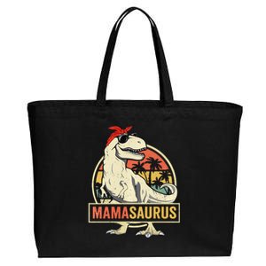 Mamasaurus T rex dinosaur Funny Mother's Day Gifts Mom Mommy Cotton Canvas Jumbo Tote