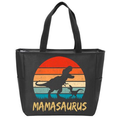 Mamasaurus T Rex Dinosaur Mama Saurus Family Matching Zip Tote Bag