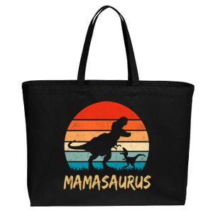 Mamasaurus T Rex Dinosaur Mama Saurus Family Matching Cotton Canvas Jumbo Tote