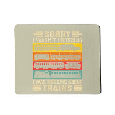 Model Train Railroad Funny Wagon Train Conductor Collector Mousepad