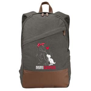 Mimisaurus T Rex Dinosaur Mimi Saurus Family Matching Cotton Canvas Backpack