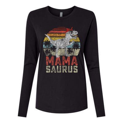 Mamasaurus T Rex Dinosaur Mama Saurus Family Matching Womens Cotton Relaxed Long Sleeve T-Shirt