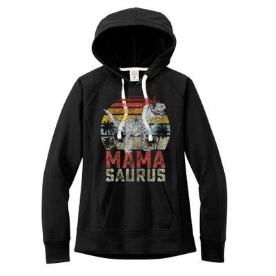 Mamasaurus T Rex Dinosaur Mama Saurus Family Matching Women's Fleece Hoodie