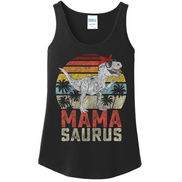 Mamasaurus T Rex Dinosaur Mama Saurus Family Matching Ladies Essential Tank