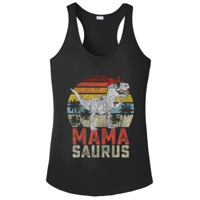 Mamasaurus T Rex Dinosaur Mama Saurus Family Matching Ladies PosiCharge Competitor Racerback Tank