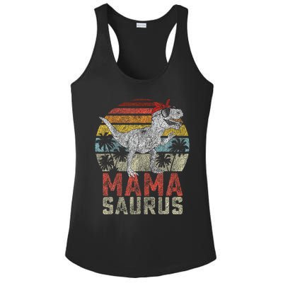 Mamasaurus T Rex Dinosaur Mama Saurus Family Matching Ladies PosiCharge Competitor Racerback Tank