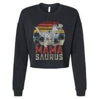 Mamasaurus T Rex Dinosaur Mama Saurus Family Matching Cropped Pullover Crew