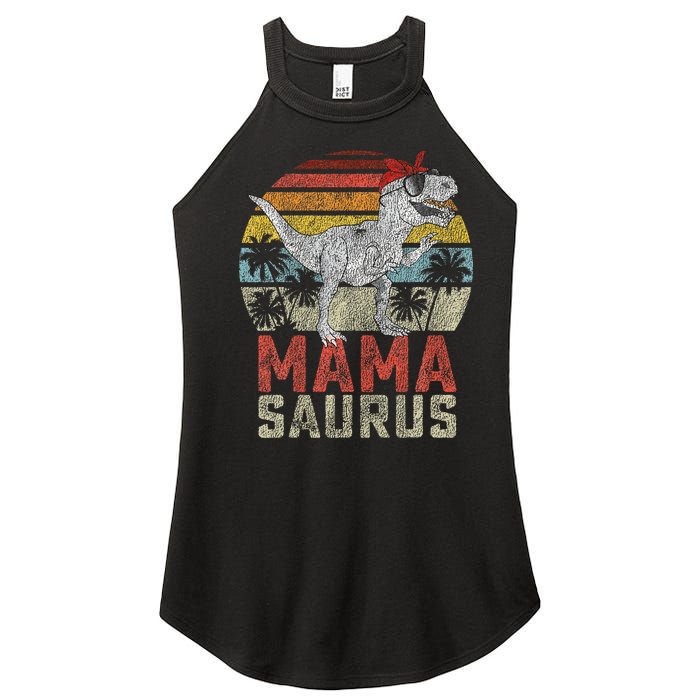 Mamasaurus T Rex Dinosaur Mama Saurus Family Matching Women's Perfect Tri Rocker Tank