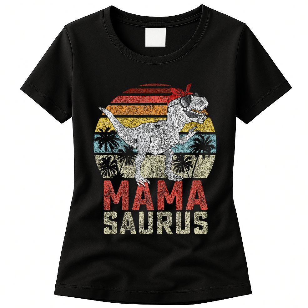 Mamasaurus T Rex Dinosaur Mama Saurus Family Matching Womens T-Shirt