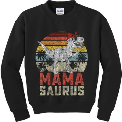 Mamasaurus T Rex Dinosaur Mama Saurus Family Matching Kids Sweatshirt