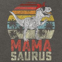 Mamasaurus T Rex Dinosaur Mama Saurus Family Matching Cotton Canvas Backpack