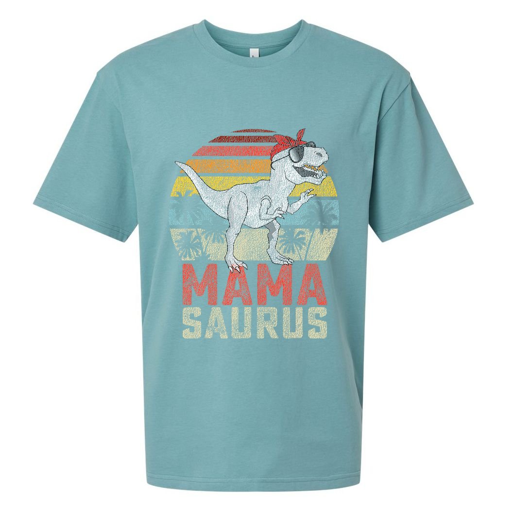 Mamasaurus T Rex Dinosaur Mama Saurus Family Matching Sueded Cloud Jersey T-Shirt