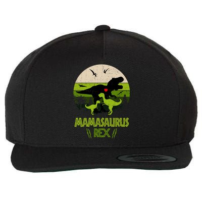 Mamasaurus T Rex Dinosaur Wool Snapback Cap