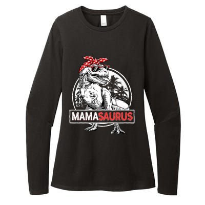 Mamasaurus T Rex Dinosaur Funny Mama Saurus Mother's Family Cool Gift Womens CVC Long Sleeve Shirt