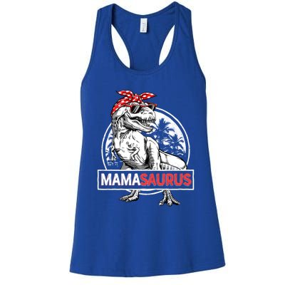 Mamasaurus T Rex Dinosaur Funny Mama Saurus Mother's Family Cool Gift Women's Racerback Tank