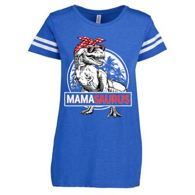 Mamasaurus T Rex Dinosaur Funny Mama Saurus Mother's Family Cool Gift Enza Ladies Jersey Football T-Shirt