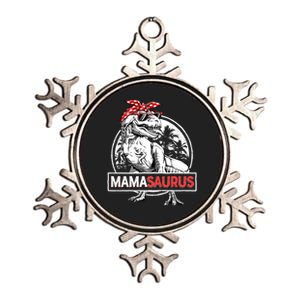 Mamasaurus T Rex Dinosaur Funny Mama Saurus Mothers Family Metallic Star Ornament