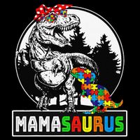 Mamasaurus T Rex Dinosaur Mama Saurus Autism Awareness Backpack