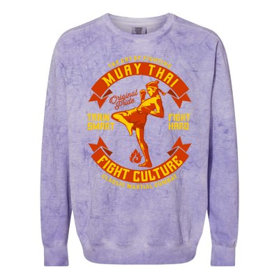 Muay Thai Retro Colorblast Crewneck Sweatshirt