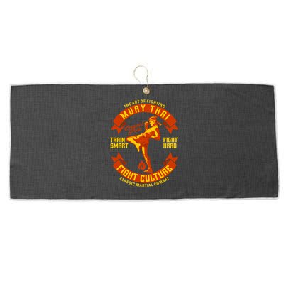 Muay Thai Retro Large Microfiber Waffle Golf Towel