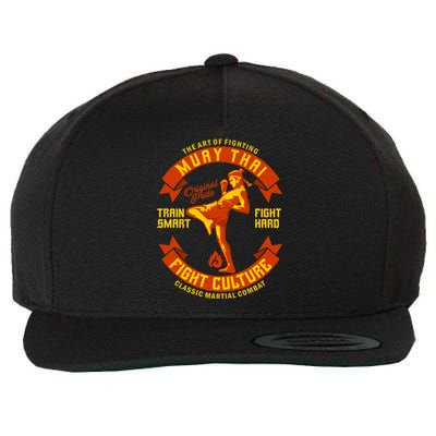 Muay Thai Retro Wool Snapback Cap