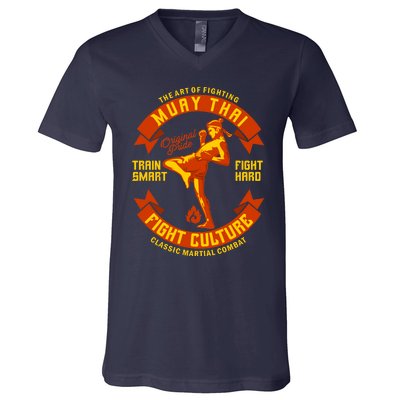 Muay Thai Retro V-Neck T-Shirt