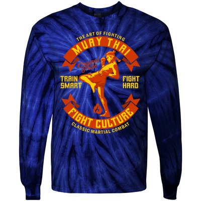 Muay Thai Retro Tie-Dye Long Sleeve Shirt