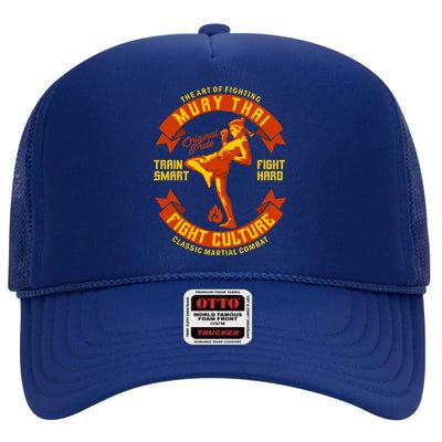 Muay Thai Retro High Crown Mesh Back Trucker Hat