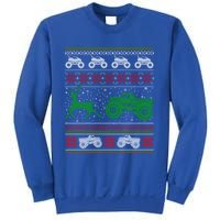 Monster Truck Riding Reindeers Ugly Christmas Gift Sweatshirt