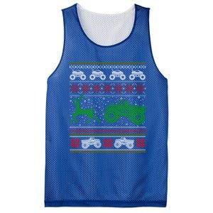 Monster Truck Riding Reindeers Ugly Christmas Gift Mesh Reversible Basketball Jersey Tank