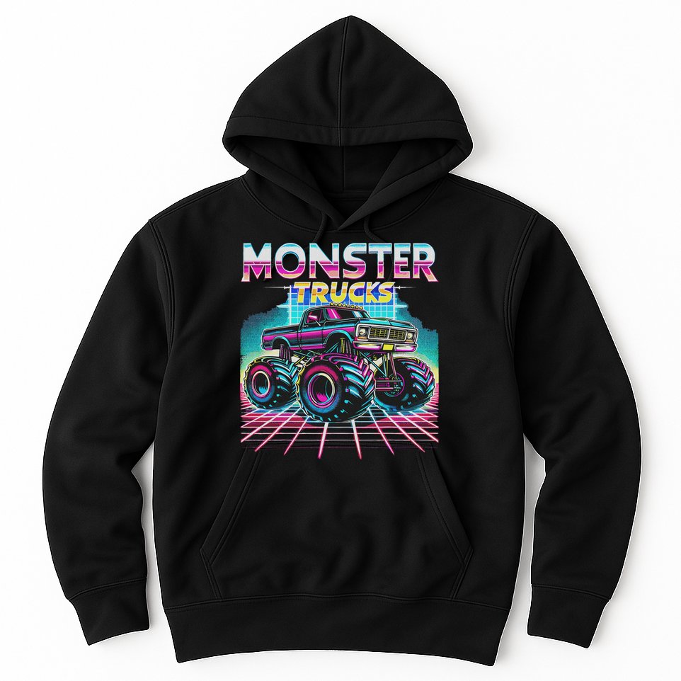 Monster Truck Retro Monster Trucks Hoodie