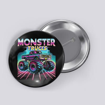 Monster Truck Retro Monster Trucks Button