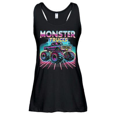 Monster Truck Retro Monster Trucks Ladies Essential Flowy Tank