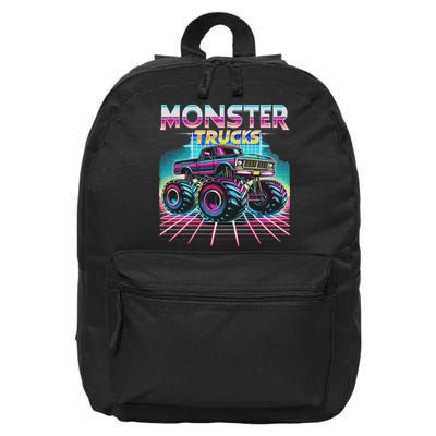 Monster Truck Retro Monster Trucks 16 in Basic Backpack