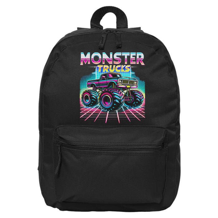 Monster Truck Retro Monster Trucks 16 in Basic Backpack