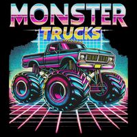 Monster Truck Retro Monster Trucks 16 in Basic Backpack