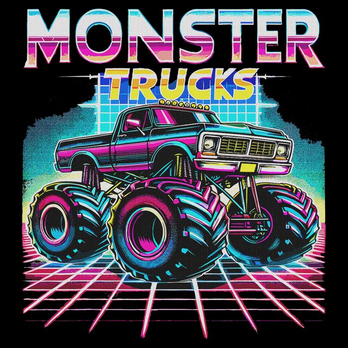 Monster Truck Retro Monster Trucks 16 in Basic Backpack