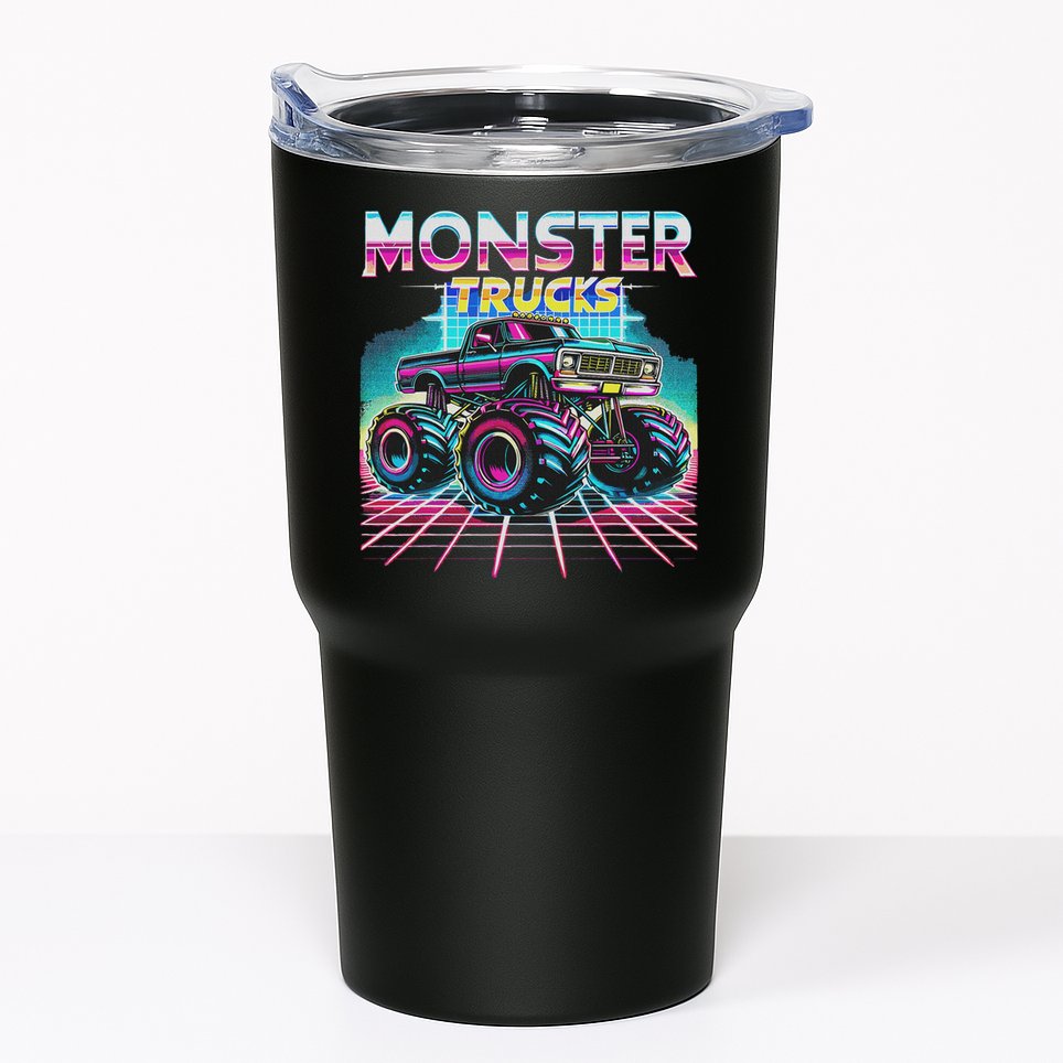 Monster Truck Retro Monster Trucks Tumbler
