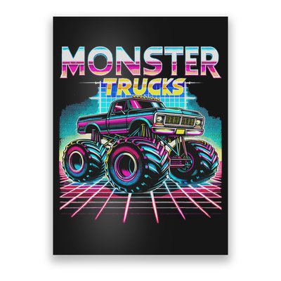Monster Truck Retro Monster Trucks Poster
