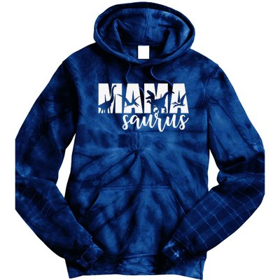 MamaSaurus T Rex Dinosaur Funny Mama Saurus Mother's Day Tie Dye Hoodie