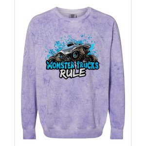 Monster Trucks Rule Colorblast Crewneck Sweatshirt