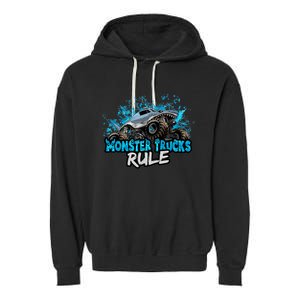 Monster Trucks Rule Garment-Dyed Fleece Hoodie